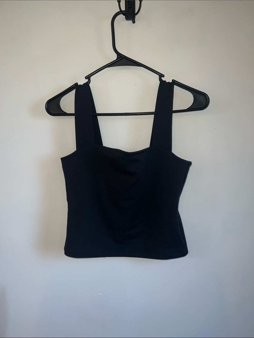 Abercrombie & Fitch Black Square-Neck Cropped Top